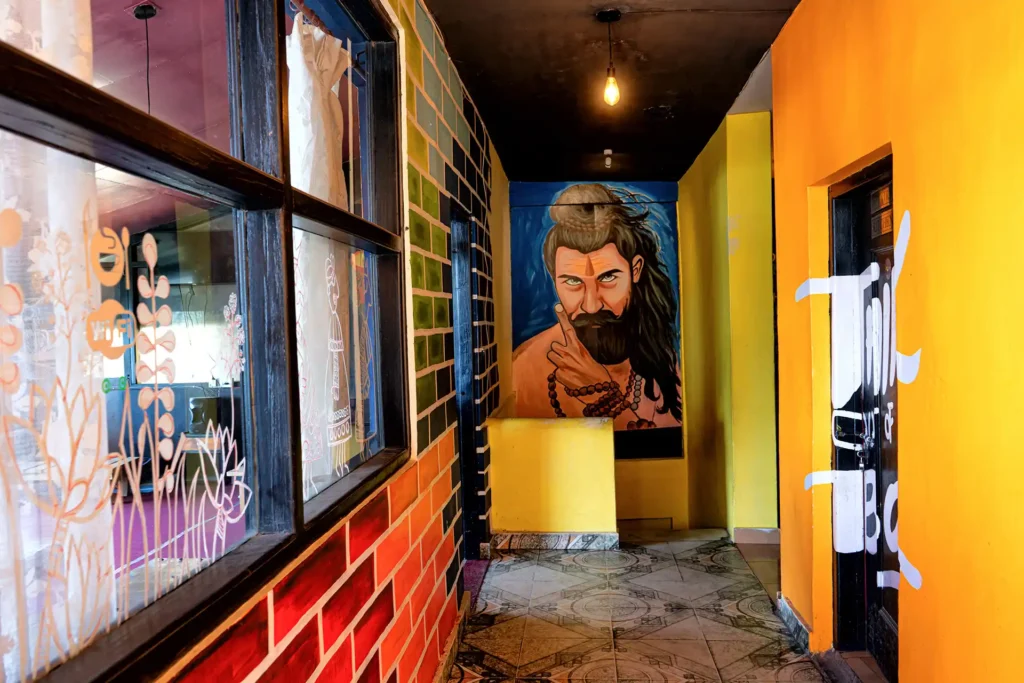 Sadhu ji art on wall